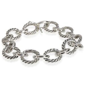 David Yurman Large Oval Chain Bracelet in Sterling Silver